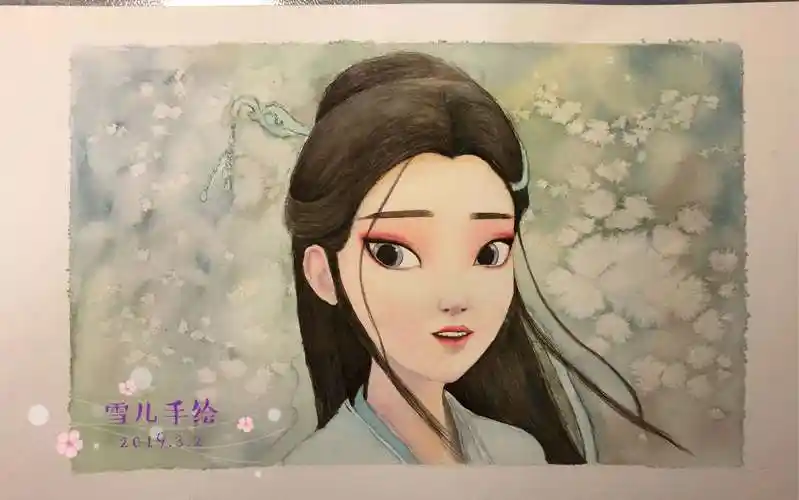 《白蛇缘起》里的小白,手绘加速.