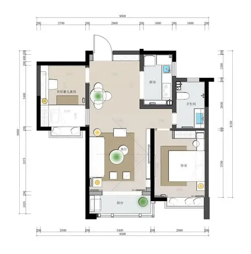 室内平面图 现代装修风格