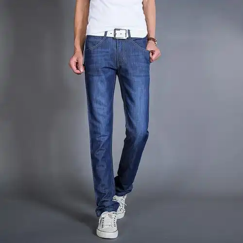 任先生牛仔裤男秋冬款青年男士牛仔裤修身直筒商务长裤子 男装潮