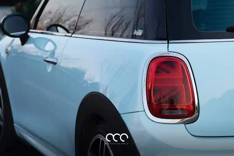 宝马mini汽车漫彩改色膜冰川蓝