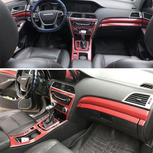 适用于14-18年猎豹cs10内饰贴纸 改装碳纤维中控排档装饰贴膜保护