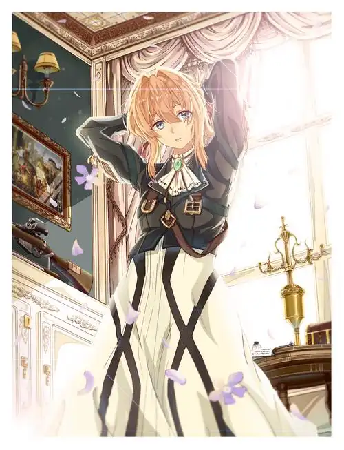 今日推送《紫罗兰永恒花园》薇尔莉特的养眼图.