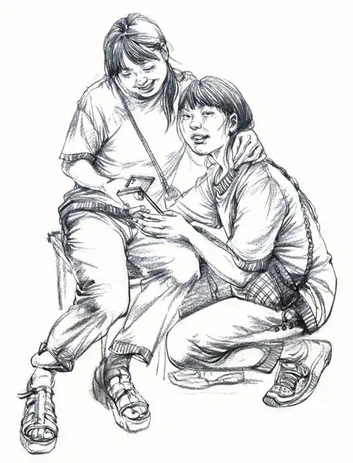 人物速写组合  #速写  #速写打卡  #速写人物  #河北美术联考  #美術