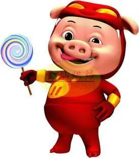 猪猪侠吃超级棒棒糖简笔画