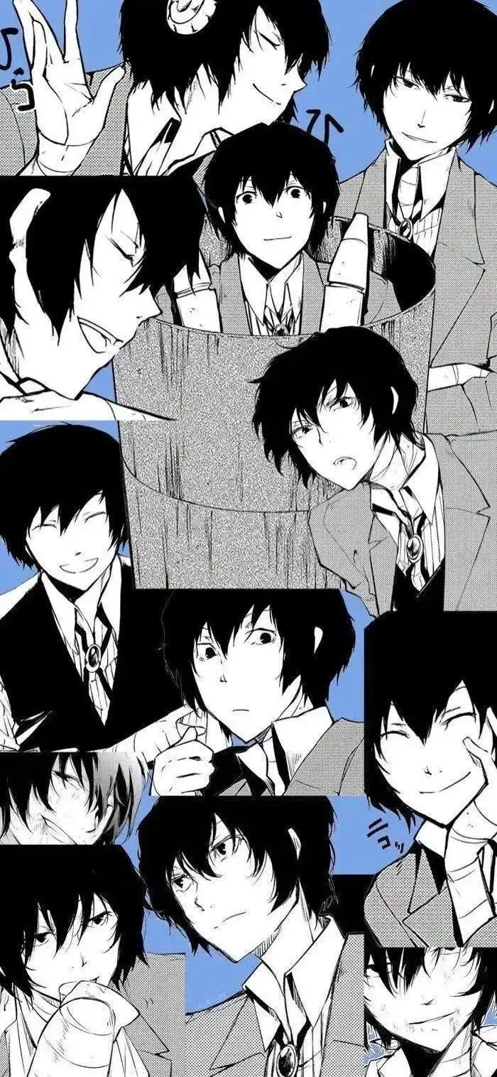 进来拿100张丧系黑白日漫拼贴风壁纸