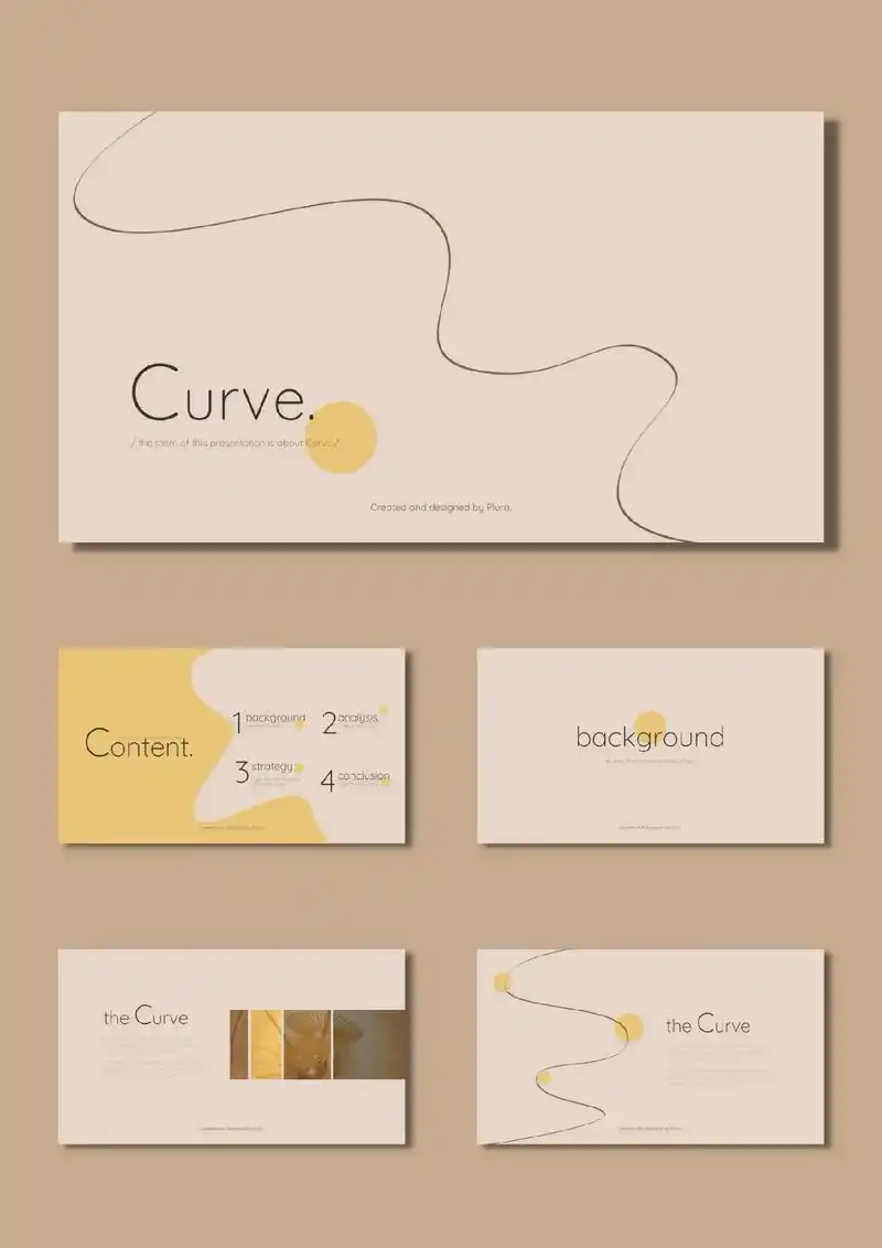 【52】简单线条|简约风格ppt模板.78简单线条,大方适用. - 抖音