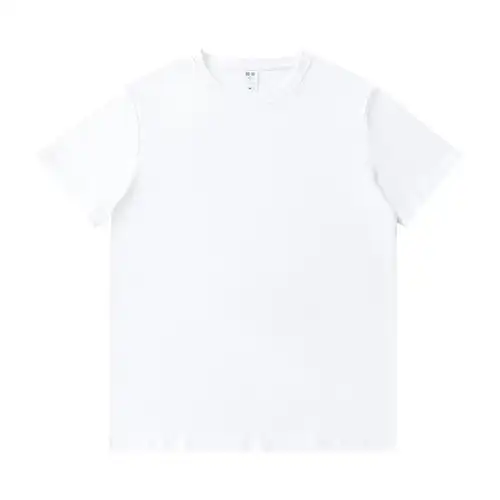 联名短袖男女230g双面布t恤纯棉男装夏季半袖纯色重磅精梳棉白t情侣装