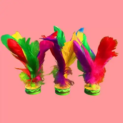 鸡毛毽子80后怀旧玩具童年彩色鸡毛毽子比赛使用毽球运动用品推荐