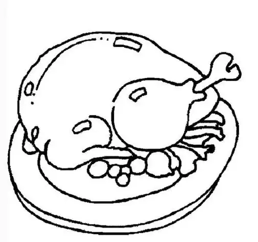 食物鸡腿简笔画
