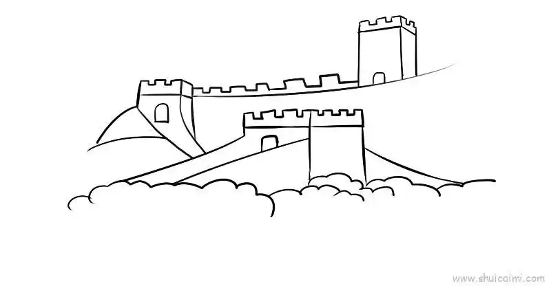 万里长城简笔画画法图解