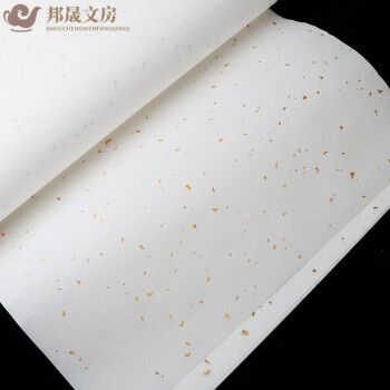 纸半生半熟四尺六尺对开加厚生宣纸参展考级小楷书法专用纸白色100张