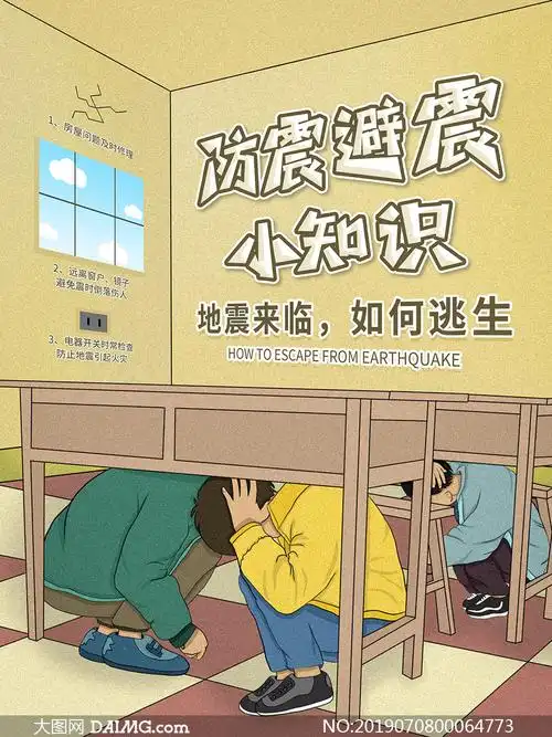 地震小知识宣传海报设计psd素材