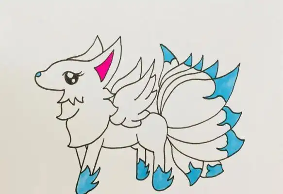 九尾狐怎么画步骤