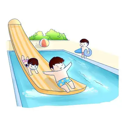 画素材手绘卡通夏天水上乐园儿童素材手绘卡通夏天水上乐园儿童素材