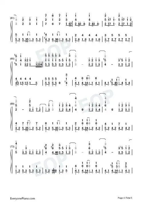 爱情废柴-周杰伦双手简谱预览