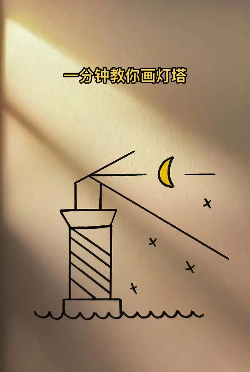 315665156621566day简笔画:灯塔.