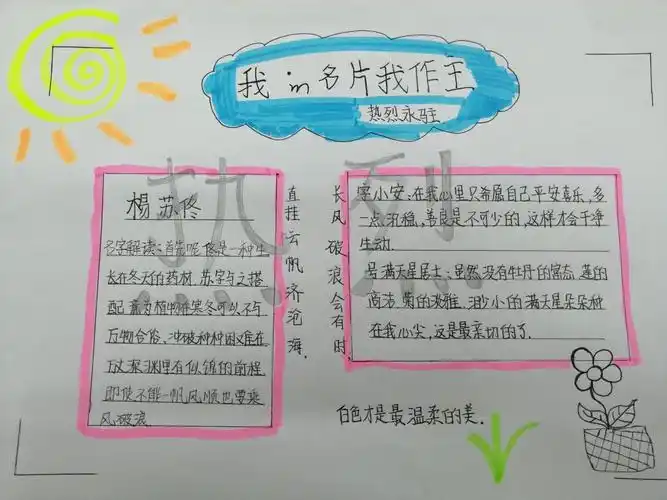 我的名片我做主——用语文的方式介绍自己