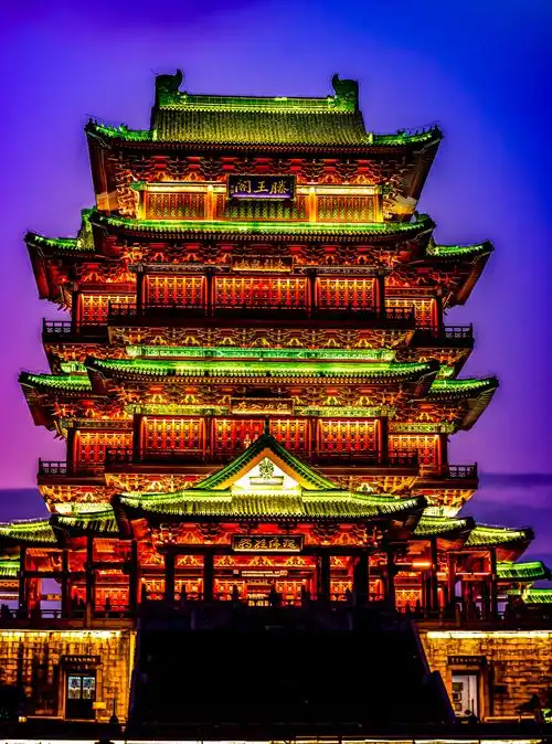 南昌滕王阁夜景夜色