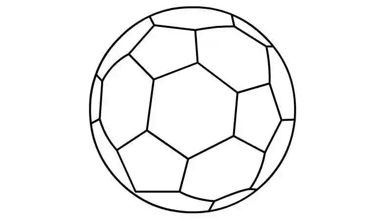 足球简笔画 足球的画法