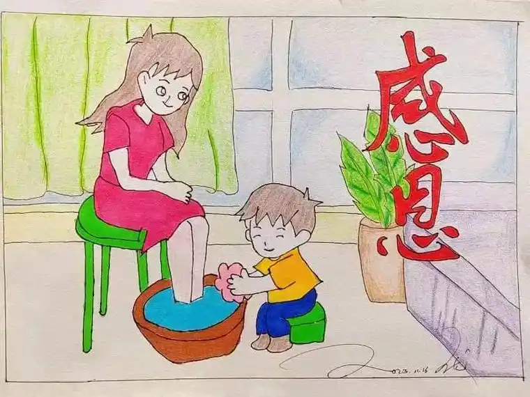 金童学校教师简笔画,十月份感恩主题,有才情的老师! - 抖音