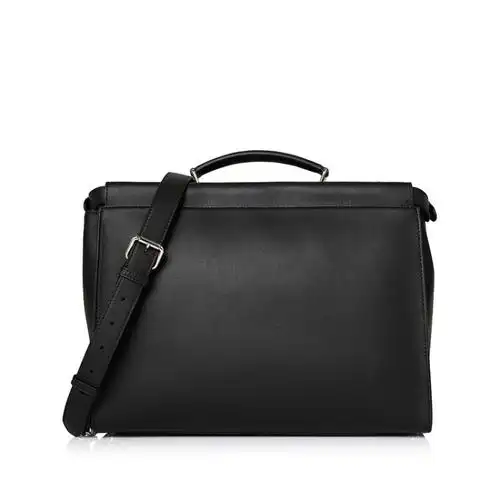 fendi芬迪男包 单肩包peekaboo男士手提斜挎包 7va3889yx 黑色