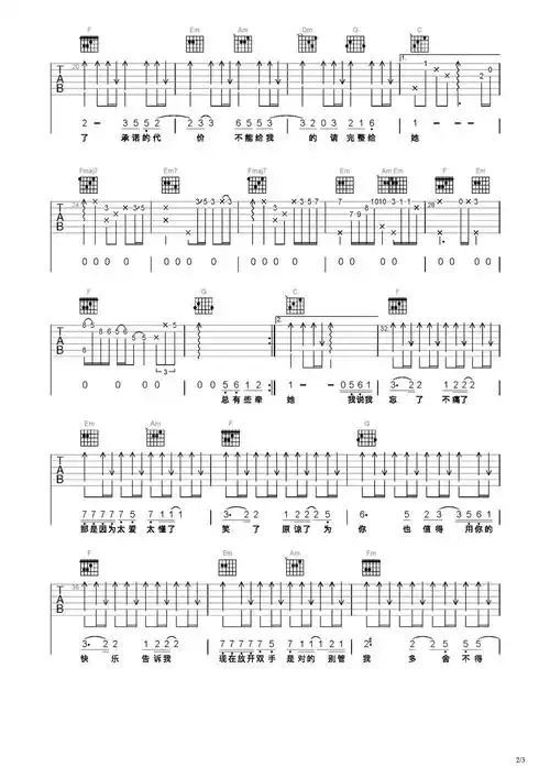 如果爱忘了吉他谱 - 虫虫吉他谱免费下载 - 虫虫吉他