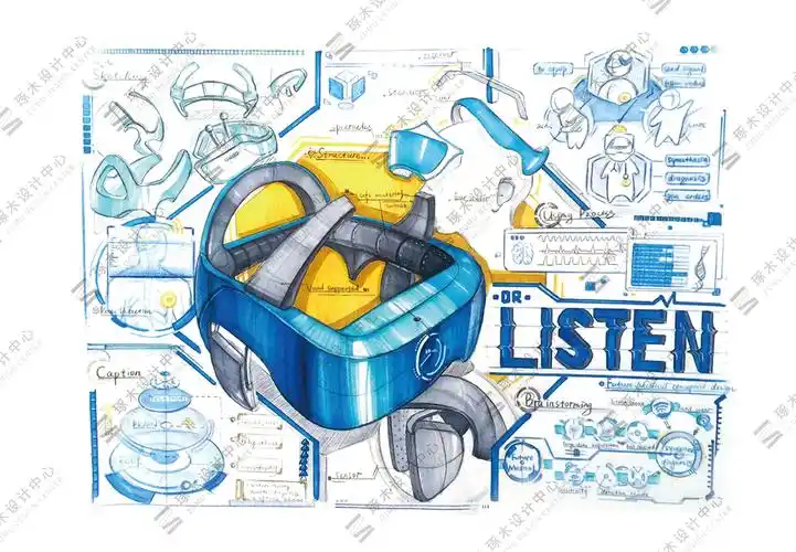 工业设计手绘 工业设计考研手绘 优秀快题手绘作品