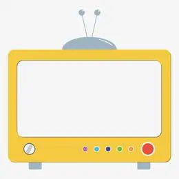 黄色怀旧电视机卡通创意边框