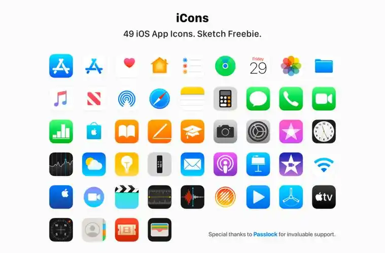 ios13苹果系统app图标sketch素材
