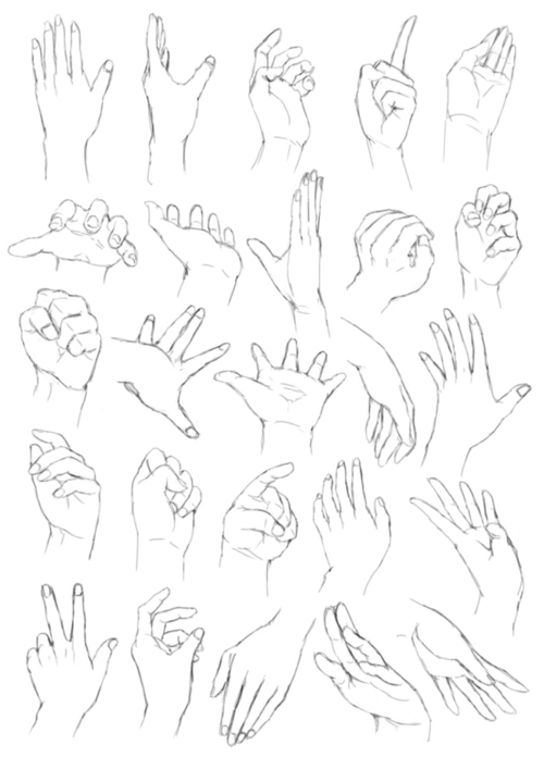 招手动作简笔画2