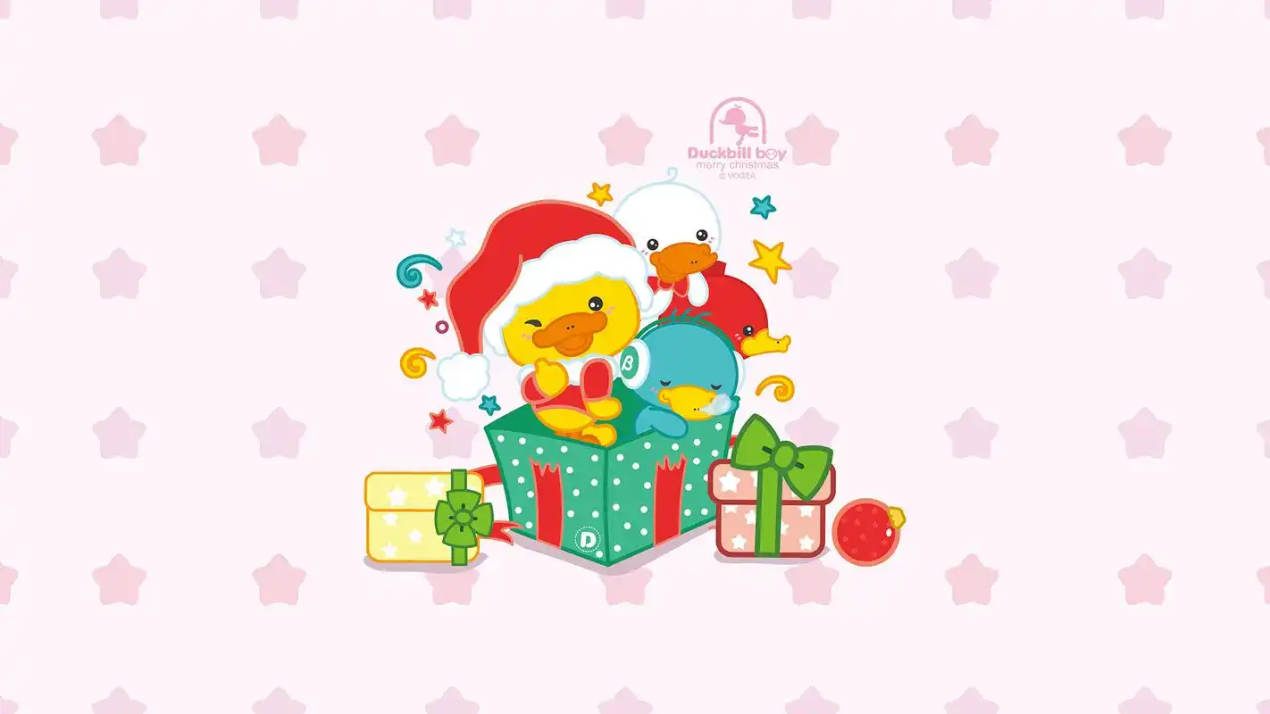 小清新鸭嘴兽可爱卡通高清桌面壁纸