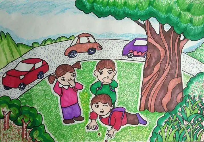 张茹洋  10岁  《放学了》