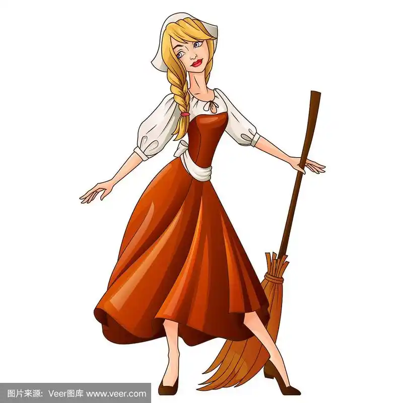 灰姑娘,人物插画,童话故事,美,艺术