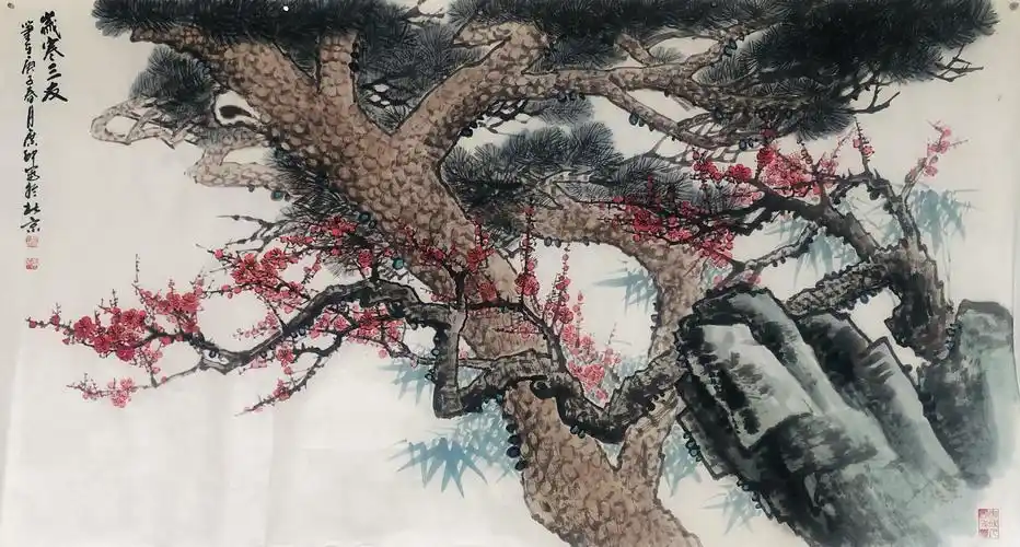 杨广印一组杨广印松树题材的作品欣赏