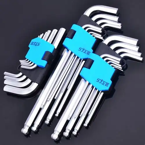 新款六个六角6头内棱装工超短楞愣一套工具内六角扳手