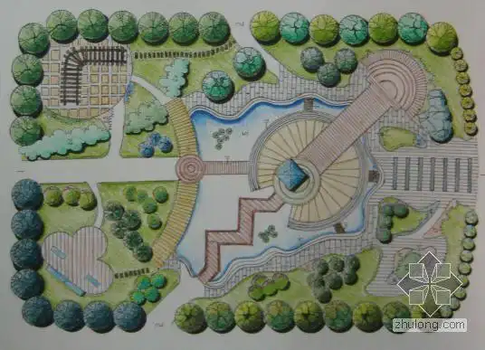 [学生作品]居住区中心组团绿地景观设计方案