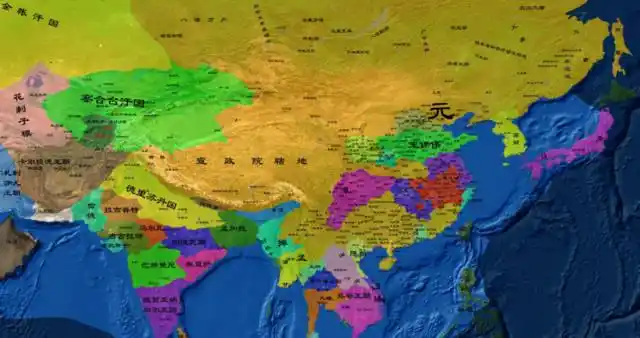 元末军阀割据示意图