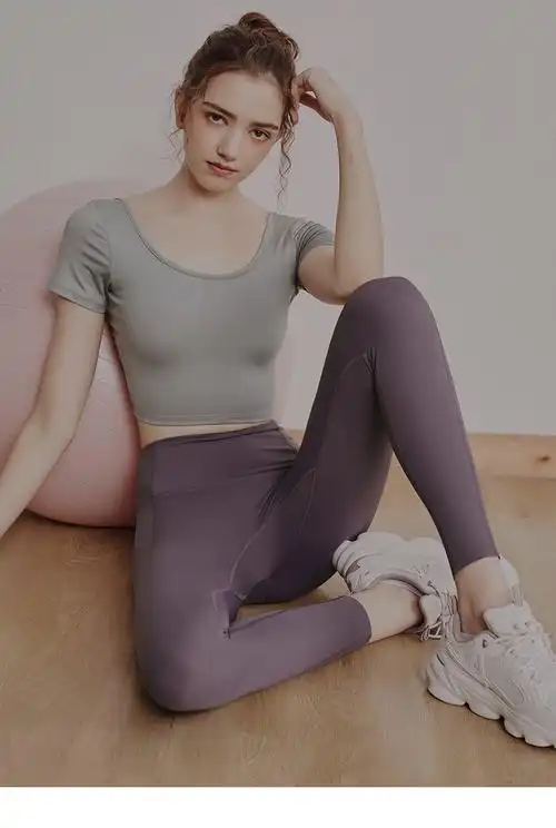 man-b商场同款无尴尬线瑜伽裤女高腰提臀弹力紧身裤蜜桃臀外穿跑步裤