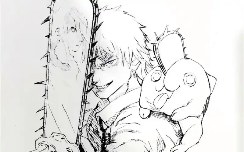 【手绘/电锯人/电次】画一个电次