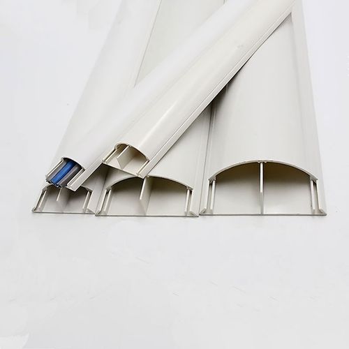 pvc半圆弧形白色地板线槽地面墙面压线网络配线槽