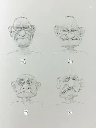 人生的酸甜苦辣.哈哈.画完感觉这个表情的完美诠释.