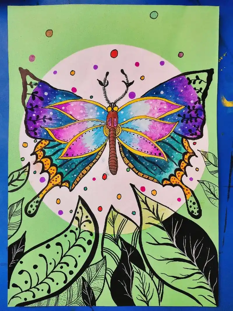 创意美术 #蝴蝶 #水彩 #线稿 #画画 - 抖音