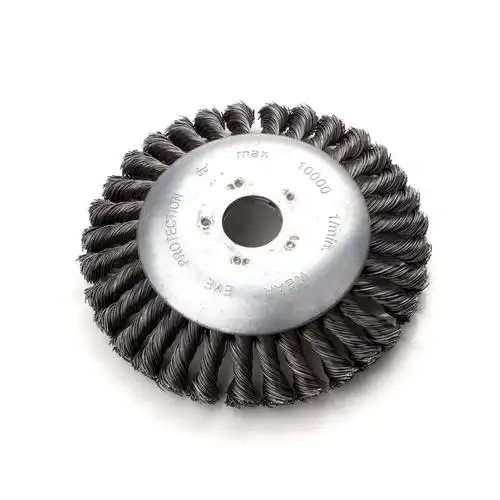 割草机6寸8寸钢丝轮打草头除草头扭丝钢丝轮除草器园林缝隙除草盘