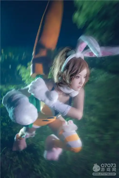 王者荣耀花木兰兔女郎皮肤cos