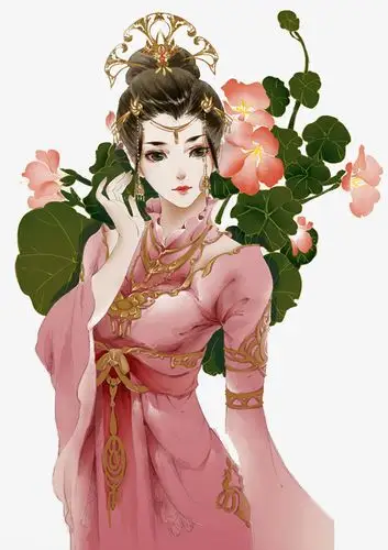 关键词 : 古代女子,手绘,古代服饰,花卉,植物