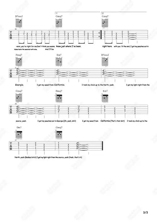 justinbieberpeaches吉他谱