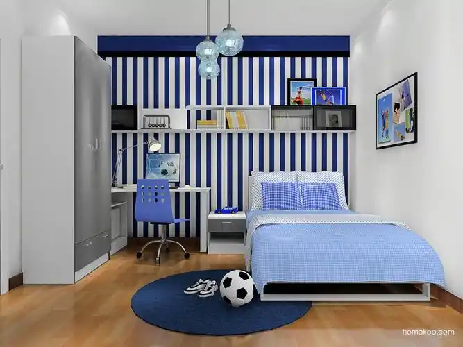 儿童房装修效果图_男孩的趣青少年房效果图b17500_尚品宅配