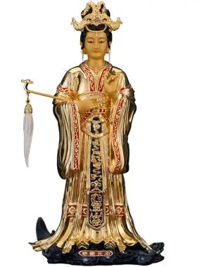 纯铜鎏金碧霞元君神像家用泰山娘娘泰山老母泰山奶奶神