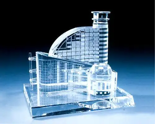 水晶建筑模型摆件定做水晶立体楼模定制房地产楼盘沙盘大厦模型