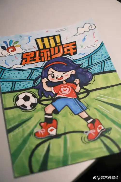 足球运动海报设计—hi足球少年